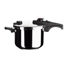G-sola Olla A Presión 6 L – Acero Inoxidable 18/10, Triple Seguridad, Niveles Rápida Y Súper Rápida, Apta Inducción Y Lavavajillas, Incluye Recetario David De Jorge