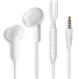 Auriculares NGS Cross Flip con cable Jack 3,5 mm, micrófono y control de volumen, blancos