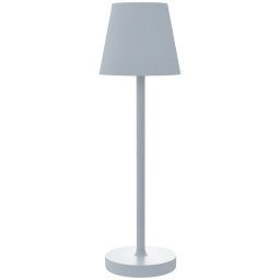 Homcom Lámpara De Mesita De Noche Inalámbrica Usb-c Recargable Ø11,2x36,5cm Gris