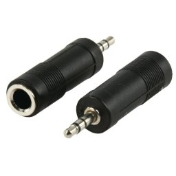 Goobay Adaptador Audio Estéreo Jack 3.5mm a 6.35mm Macho/Hembra Negro