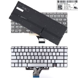 Teclado Para Portátil Hp Envy X360 13-ay 13-ba 13t-ba 13-bd Tpn-c147 C145 Pk132v61a10 Retroiluminado Plata