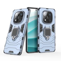Funda para móvil Max Power Digital Magnética Anillo Silicona Azul Antigolpes para Xiaomi Redmi Note 14 Pro 5G