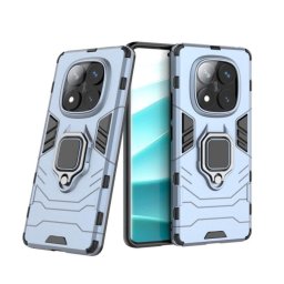 Funda para móvil Max Power Digital Magnética Anillo Silicona Azul Antigolpes para Xiaomi Redmi Note 14 Pro 4G