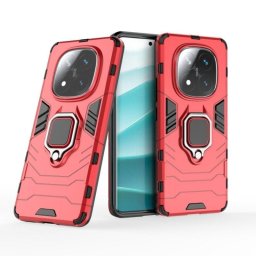 Funda para móvil Max Power Digital Magnética Anillo Silicona Roja Antigolpes para Xiaomi Redmi Note 14 Pro Plus
