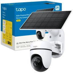 Tapo TC90 Kit Cámara de Vigilancia 360º con Panel Solar y Batería, 2K 3MP, Detección IA Gratuita, Visión Nocturna a Color