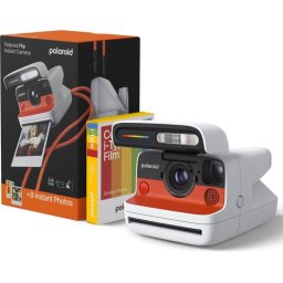 Cámara Instantánea Polaroid Flip Película 79x79mm Sensor Auto Bluetooth Flash Blanca + Color Film