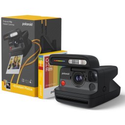 Cámara Instantánea Polaroid Flip Película 79x79mm Sensor Auto Bluetooth Flash Negra + Color Film