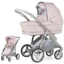 Cochecito Bebecar Minipop Duo KP459 Color Rosa Chasis Cromado Gris