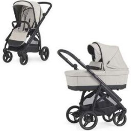 Cochecito Bebecar Wei Duo KO332 Color Gris claro Chasis negro mate
