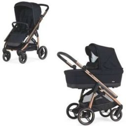 Cochecito Bebecar Wei Duo KO330 Color Negro Chasis fume rosa -