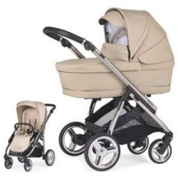 Cochecito Bebecar Minipop Duo KP455 Color Beige Chasis Cromado Negro