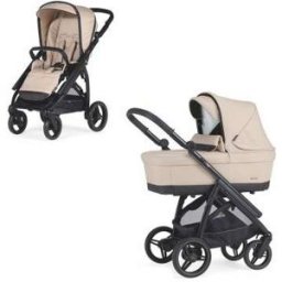 Cochecito Bebecar Wei Duo KO335 Color Beige Chasis negro mate.