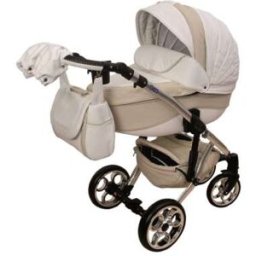 Cochecito Duo Nataly Polipiel Blanco Beig 38S Toral