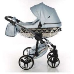 COCHECITO DUO JUNAMA FLUO LINE CELESTE/PLATA