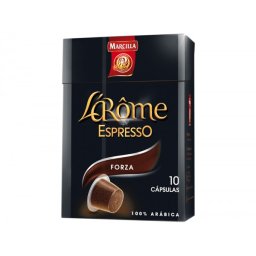 Cafe l'or espresso forza fuerza 9 caja de 10 unidades compatible con nespresso