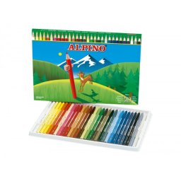 Lapices de colores alpino 659 caja de 30 unidades colores surtidos largos