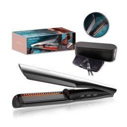 Plancha de pelo Cecotec Depósito magnético Vapor Placas cerámica Pantalla LED