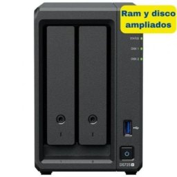 Disco Duro NAS Interno Synology 8TB DS725+ 2.5GbE 2 bahías 8GB ECC DDR4 M.2 NVMe Torre