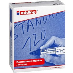 Edding 550 Caja 10 Rotuladores Permanentes Azul