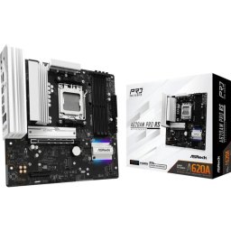 Placa Base Asrock A620AM Pro RS AMD A620A AM5 DDR5 Micro ATX 2.5GbE M.2 RAID RGB