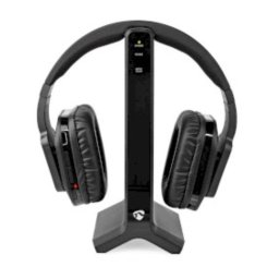 Auriculares Nedis HPRF321BK inalámbricos RF para TV con base de carga y 8 h autonomía negros