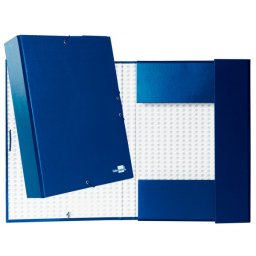 Carpeta proyectos liderpapel folio lomo 70mm carton forrado azul
