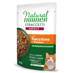 Natural Trainer Straccetti Adult tiras en salsa 44 x 85 g - Pack Ahorro - Pavo