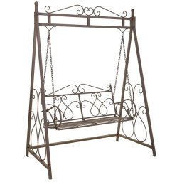 Columpio de Forja Para Exterior Color Oxido Negro Serie Arquest