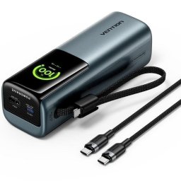 Vention FKFH0 Powerbank para portátiles 20000mAh 165W Gris con pantalla TFT