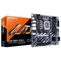 Placa Base GIGABYTE Q870M D3H Q870 LGA1851 DDR5 Micro ATX No WiFi RAID 1GbE M.2 RGB