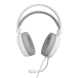 Auriculares Genesis Neon 613 G2 con cable sonido V retroiluminación RGB gaming blancos