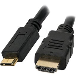 TECHLY ICOC-HDMI-B-015 - Cable HDMI de alta velocidad con Ethernet, Mini C > HDMI a, 1,8