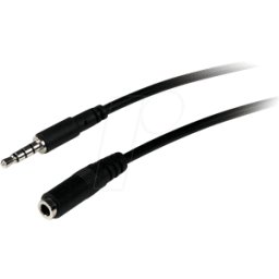 STARTECH.COM ST MUHSMF1M - Cable de auriculares, 3,5 mm conector de 4 pines a acoplamiento,