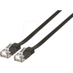 EFB-ELEKTRONIK PK MK6003.2B - Cable plano U/UTP de 2,0 m, Cat.6, negro