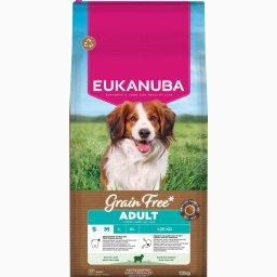 Eukanuba Grain Free Adult Small & Medium con cordero - Pack % - 2 x 12 kg