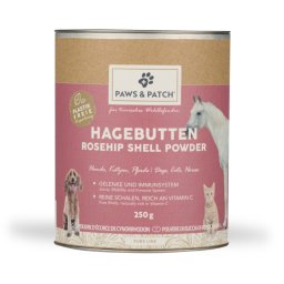 PAWS & PATCH Polvo de cáscara de rosa mosqueta - 250 g