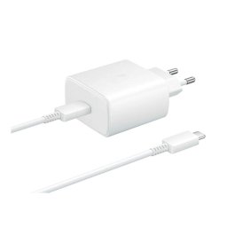 Cargador Samsung EP-TA845 USB-C 45W Blanco Carga Rápida y Compacto