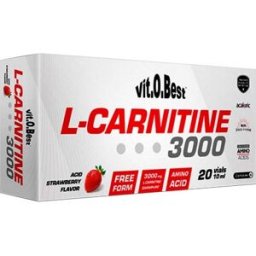 VitoBest L-Carnitine 3000 Fresa Ácida 10ml x 20 Viales