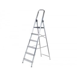 Escalera q-connect de aluminio 6 peldaños 1203x510x1895 mm peso maximo 150 kg en-131
