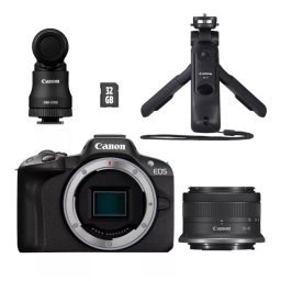 Canon EOS R50 24.2MP WiFi Negra + Kit para Videoblogueros