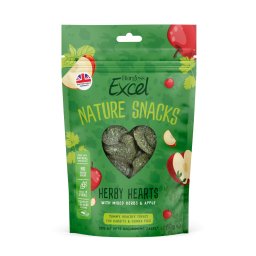Burgess Excel Nature Snacks Herby Hearts - Pack % - 3 x 60 g