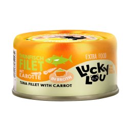 Lucky Lou Extra Food filete en caldo 12 x 70 g - Atún y zanahoria