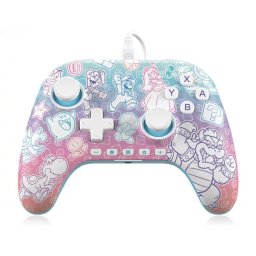 Mando PowerA Advantage con cable para Nintendo Switch 2 Azul Mushroom Kingdom