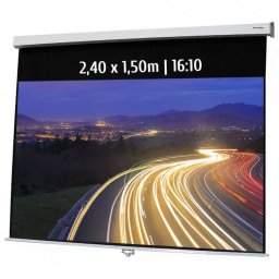 Kimex Pantalla de Proyección Manual 2.40x1.5 Formato 16:10