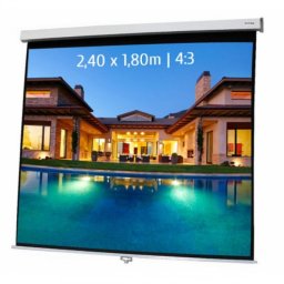 Kimex Pantalla de Proyección Manual 2.40x1.80m Formato 4:3