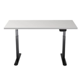 Kimex Escritorio Motorizado Sentado/de Pie 120x75cm, Altura 62-128cm, Tablero Blanco / Base Negra, Conectado