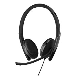 Auriculares Epos ADAPT 165T USB-C II con cable USB-C para oficina y cancelación de ruido, negros