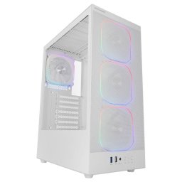 Mars Gaming Mc-nebula Caja Gaming Atx 4 Ventiladores Argb 120mm Cablehatch Cristal Templado Blanco