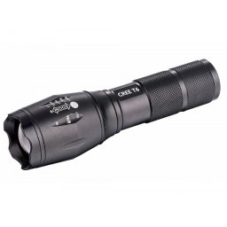 Linterna q-connect telescopica aluminio 5w modo alumbrado alto medio bajo estroboscopio sosapagado 3 pilas aaa