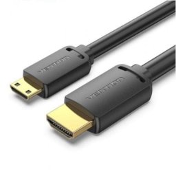 Cable HDMI Vention AGHBF 4K 1m Macho-Mini HDMI Macho chapado en oro negro